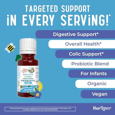 Maryruth's Organics Infant Precision Probiotics Colic & Multivitamin Iron Drops