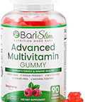 Barislim Advanced Bariatric Multivitamin Gummies - Specially Formulated Bariatric Vitamins For Patients After Weight Loss Surgery - Supports Energy & Immune Health Raspberry (90 Vegan Gummies)