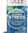 Olly Ultra Strength Goodbye Stress Softgels Gaba Ashwagandha Ltheanine And Lemon Balm & Ultra Strength Brain Softgels Nootropic Supports Healthy Brain Function Memory