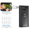 Homealexa Breathalyzer For Alcohol Portable Alcohol Tester With Digital Bac Display High Accuracy Sensor 3-5S Fast Test Personal Breathalyzer With 10 Mouthpieces For Home Party Use