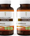 Secrets of the Tribe Onion 120 Capsules(2 pcs.), 1000 mg, Onion (Allium Cepa) Dried Bulb (2x120 Capsules)