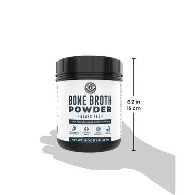 Left Coast Performance Bone Broth Protein Powder From Grass Fed Beef - Unflavored Single Ingredient - Rich in Collagen Glucosamine Gelatin Paleo Protein Powder Gut-Friendly Non-GMO Ingredients Dairy-Free Protein 16oz