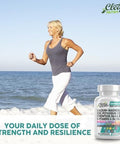 Calcium Magnesium Zinc Supplement With Potassium, Copper, Strontium, Silica, Vitamin D3 K2, Boron, Vitamin B1 B12 Red Clover Herb Alfalfa Basil Pills For Men And Women Clean Nutra Osteo Defend