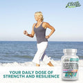 Calcium Magnesium Zinc Supplement With Potassium, Copper, Strontium, Silica, Vitamin D3 K2, Boron, Vitamin B1 B12 Red Clover Herb Alfalfa Basil Pills For Men And Women Clean Nutra Osteo Defend