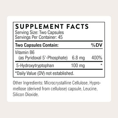 Thorne - 5-Htp - Contains Vitamin B6 - Serotonin Support For Sleep & Stress Management - 5-Hydroxytryptophan Supplement - Third-Party Certified - Gluten Dairy & Soy-Free 90 Capsules