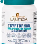 Ana MaraA Lajusticia Tryptophan With Gaba And Passion Flower & Magnesium Kosher Halal Vegan Gluten Supports Nervous System