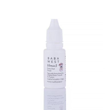 Baba West Infant Vitamin D Daily Oral Drops 0-3 Years 7.5ml