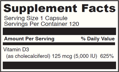 DaVinci Vitamin D3 5000 IU120 caps