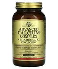 Solgar, Advanced Calcium Complex + Vitamins D3, K2, Zinc, Boron, 120 Tablets