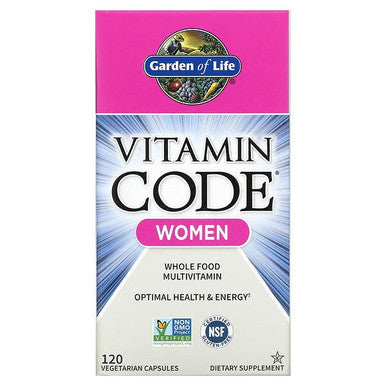 Garden of Life, Vitamin Code Women Whole Food Multivitamin 120 Veggie Caps