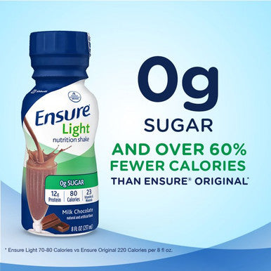 Ensure Light Nutrition Shake Milk Chocolate, 6 ea