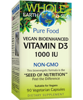 Whole Earth and Sea - Natural Factors - Vitamin D3 1000 IU 90 Veggie Capsules