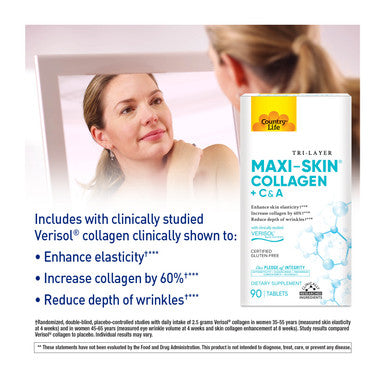 Country Life Maxi-Skin Collagen + C&A Tablets