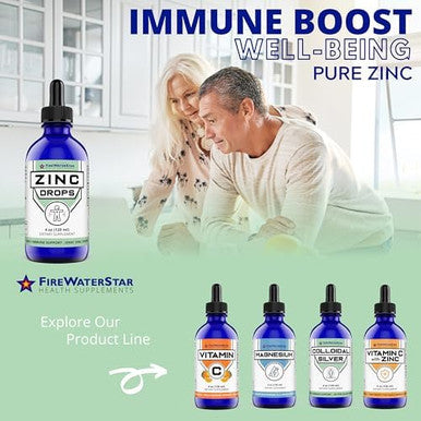 Fws Liquid Zinc Supplement - Zinc Drops - Immune Support For Adults And Kids - Organic, Non-Gmo, Vegan - 45Mg - Boost Your Immune System, Support Healthy Skin, And Promote Overall Wellness