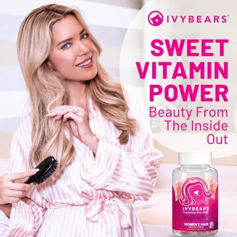 Ivybears Extra-Strength Hair + Skin Glow Gummies Bundle â€“ 10X Biotin + Collagen â€“ Stronger Hair Radiant Skin Youthful Glow â€“ 100% Natural Flavors - Vegan Beauty Formula â€“ Made In Germany â€“ 2X60 Count
