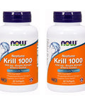 Now Foods Neptune Krill 1000 Fish Oil 1000 Milligram, 60 Softgels (2 Pack)