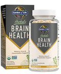 Garden Of Life Brain Health Supplement With Organic Lion S Mane & Turmeric Non-Gmo Gluten-Free Mint Flavor - For Memory Focus & Healthy Brain Function