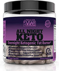 CLEAN+LEAN ALL NIGHT KETO: First Ever Overnight Ketogenic Fat Burner & Sleep Aid | Keto boosters+Coconut Oil + Vitamins & Immunity Complex 60 Caps
