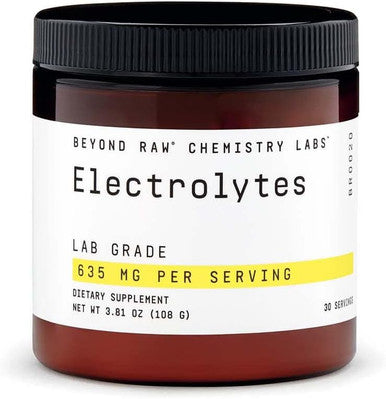 Beyond Raw Chemistry Labs Electrolytes Powder Lab Grade, Gluten Free, Sugar Electrolyte Drink Mix Supports Performance And Hydration 30 Servings