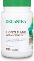 Organika Lion'S Mane - Ultra Strength Organic Mushroom Extract - 2800Mg - Nootrophic, Natural Support For Memory, Mood, Neuroprotection And Cognition - 120Vcaps, 120 Day Supply