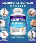 Toplux Magnesium Glycinate 525Mg High Absorption Chelated Magnesium Supplement Made With Pure Magnesium Glycinate Supports Muscles Sleep Cramps Recovery Bisglycinate Complex Vegan Nongmo 90 Capsules