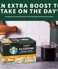 Starbucks K-Cup Coffee Pods, Starbucks Blonde Roast With 2X Caffeine, Hot or Iced Coffee, Veranda Blend, 60 Keurig Pods