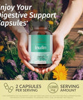 Herbamama Inulin And Magnesium Kit - Bundle Of 1200 Mg Inulin Fiber Capsules & 400 Mg Magnesium Citrate Gummies - Vegan Non-Gmo Gelatinl- - 2 Pack