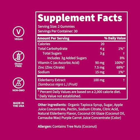 Wellpath Immune & Detox Duo Boost + Chlorophyll 3-In-1 Vitamin C Zinc & Sambucus Gummies (60 Ct) + High-Potency Liquid Chlorophyll Drops (2 Fl Oz) Vegan Non-Gmo