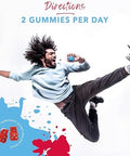 IvyBears Men's Hair Vitamins and Energy Boost Gummies Biotin Zinc and Natural Caffeine for Hair Growth and Daily Stamina Support Vegan 2Pack