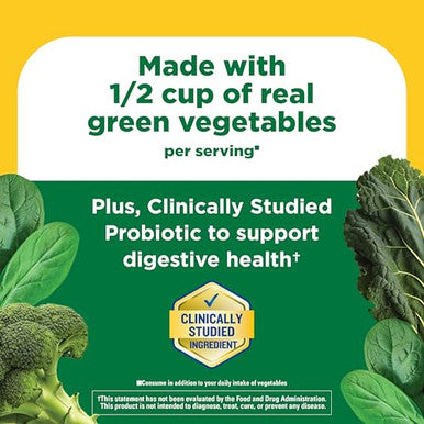 Nature Made Super Greens With Probiotic Capsules Made With 1/2 Cup Veggies 75 Capsules