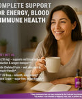 Elements Iron Supplement For Women & Men Blood Builder, Iron Vitamin For Anemia Liquid Iron Drops For Adults With Mct Oil, Natural Grape Flavor, Faster Absorption & Immune Support (2 Fl Oz)