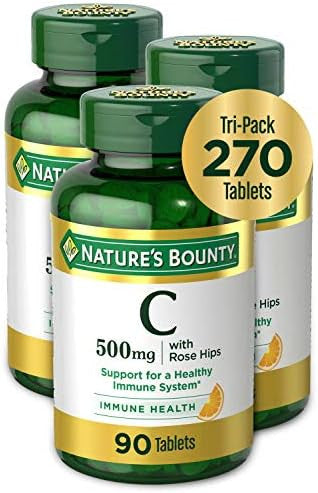 Nature'S Bounty Vitamin C, Supports A Healthy Immune System, Vitamin Supplement, 500Mg, 250 Tablets