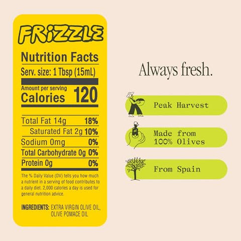 Graza Frizzle High Heat Cooking Oil, Frying Oil, 67.6 Fl Oz (2L)
