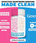 Genexa Kids' Clean Dye Tummy Reliefheartburn Acid Indigestion Sour Stomach Chewable Antacid0% Artificial Additives Children'S Calcium Carbonate Organic Berry Flavor 30Ct