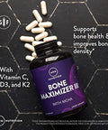 Mrm Nutrition Bone Maximizer Iii With Mcha + Vitamin D3 + Vitamin K2 Bone Health High Potency Key Vitamins And Minerals For Bones 50 Servings