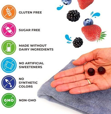 Orgain Kids Sugar Multivitamin Gummies Vegan & Plant Based 50 Superfoods 15 Vitamins And Minerals Immune Support And 3G Of Fiber Mixed Berry Ages 4+ 1 Month Supply (60 Gummies)