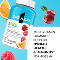 One A Day Kids Multivitamin Gummies Kids Vitamins with Vitamin C D E and Zinc for Immune Support Childrens Gummy Vitamins Assorted Fruit Flavors 60ct (Packaging May Vary)