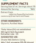 California Poppy B120 Alcohol-Free Herbal Extract Tincture, Concentrated Liquid Drops Natural California Poppy (Eschscholzia Californica) Dried Herb and Flower (4 fl oz)