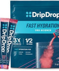 Dripdrop Hydration Packets Juicy Variety Pack Single Serve Electrolytes Powder Drink Mix Grape Fruit Punch Strawberry Lemonade Cherry Nongmo Gluten Vegan 32 Sticks