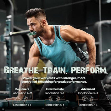 Lixada Advanced Breathing Trainer For Lung Capacity - 8-Level Adjustable Respiratory Exercise Device For Running Swimming & Fitness With Case & Nose Clip(Green)