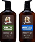 Dr. Squatch Natural Hand And Body Lotion For Men - Made With Shea Butter Coconut Oil Vitamin E For 24-Hr Moisturization - Pine Tar & Fresh Falls (10 Fl Oz 2-Pack)