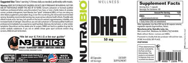 Nutrabio DHEA (50 mg) 60 Capsules