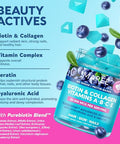 Maree Bundle Sheet Moisturizing Masks & B1 Thiamin & B7 Biotin Gummies Collagen & Hyaluronic Acid Vitamin Complex With Keratin Hydrating Skin Care Mask & A E D C Vitamins For Skin Nails & H