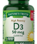Nature's Truth Vitamin D3, 2,000 IU, Bonus, 250+50 Count