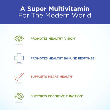 Perfect Multi Super Essentials Multivitamin Fruits and Vegetables Promotes Healthy Day and Night Vision Featuring Lutein Zeaxanthin and Black Currant Extract 90 Capsules
