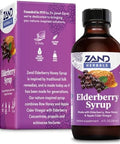 Zand Herbals Elderberry Syrup - Wellness Support With Organic Elderberry Raw Honey Apple Cider Vinegar Propolis Ecea - Non-Gmo Gluten 60-Day 23 Servings 4Oz