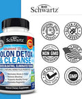 Bioschwartz 15 Day Cleanse For Colon And Gut Health Plus Cold Pressed Mct Coconut Oil Capsules (2 Month Supply)
