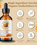 Bella Terra Oils - Seabuckthorn Berry Oil 4Oz - Experience Nature'S Luxurious Touch Brimming With Vitamin E & Carotenoids Transcend Ordinary Skincare