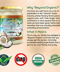 Coconut Country Living's Extra Virgin Coconut Oil - Cold Pressed, Unrefined organic Superfood for Hair, Skin, Beauty, Cooking - Keto & Paleo Diet Friendly - 6.76 oz