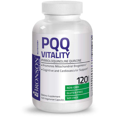 Bronson Pqq Vitality 20Mg Pyroloquinoline Quinone Supplement Promotes Mitochondrial Biogenesis Non-Gmo, 120 Vegetarian Capsules